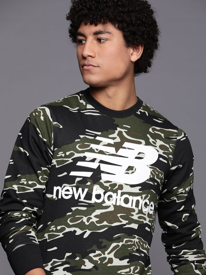 Buy New Balance Men Camouflage Brand Logo Printed Sweatshirt