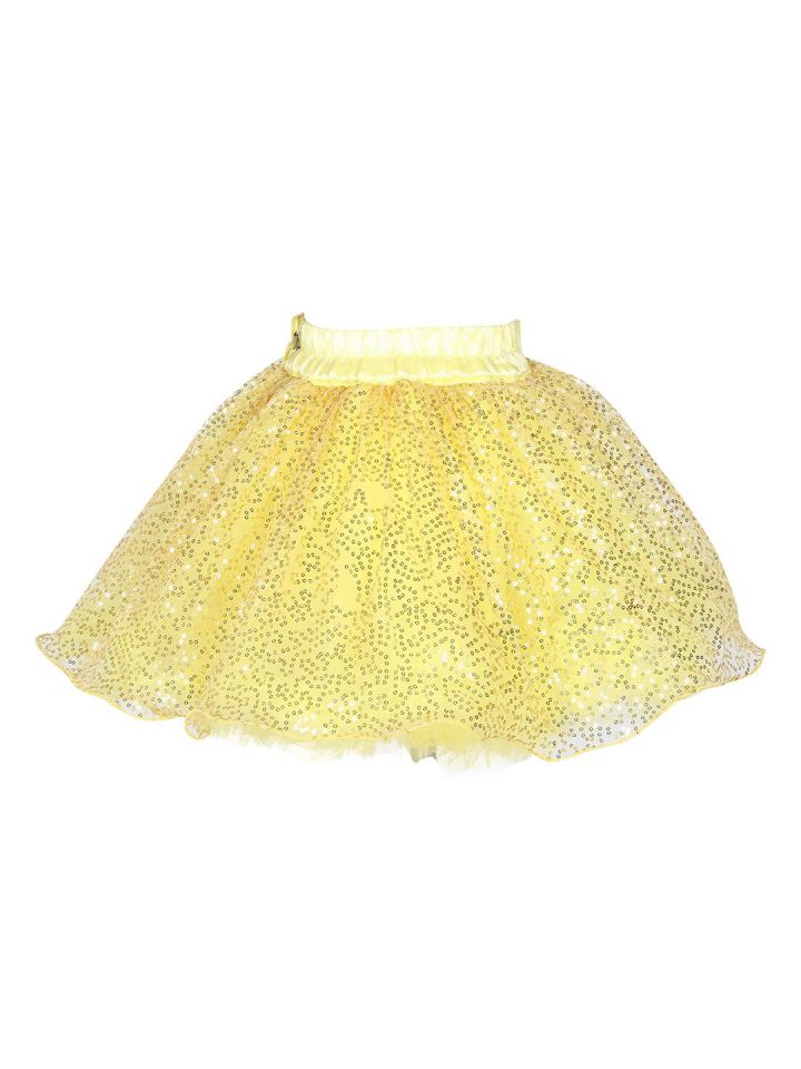 Buy Pink Chick Girls Yellow Sequin Embellished Flared Knee Length