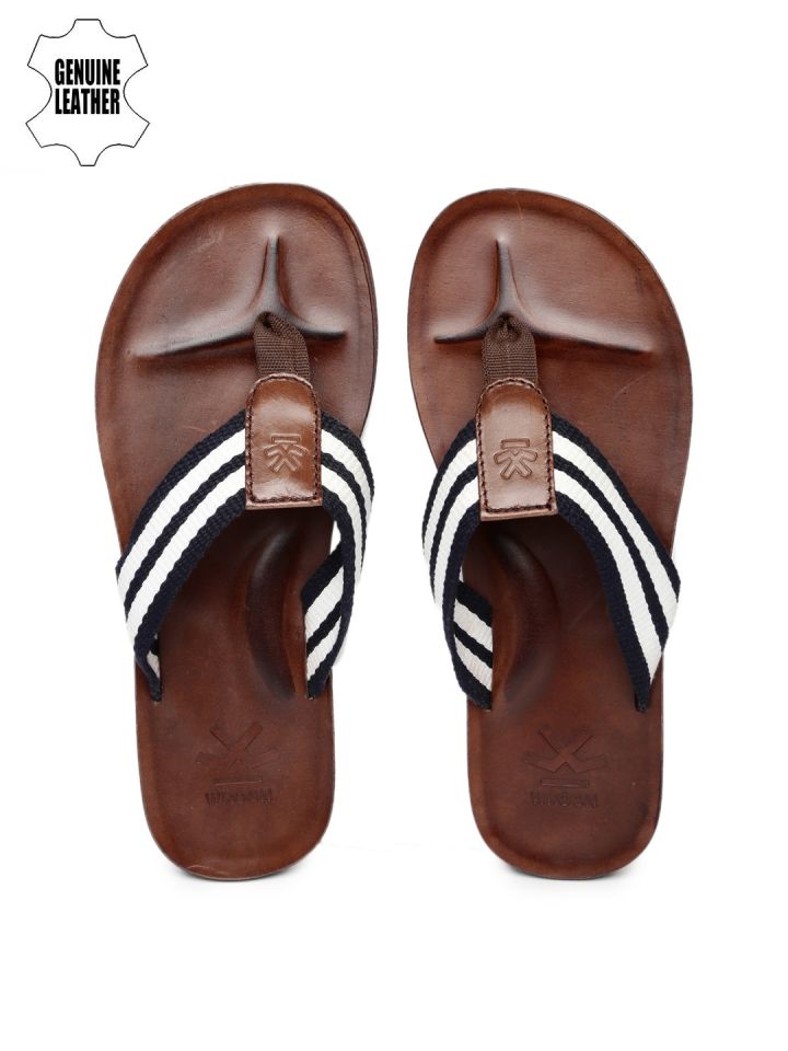 Buy WROGN Men White Navy Sandals Sandals for Men 1589918 Myntra