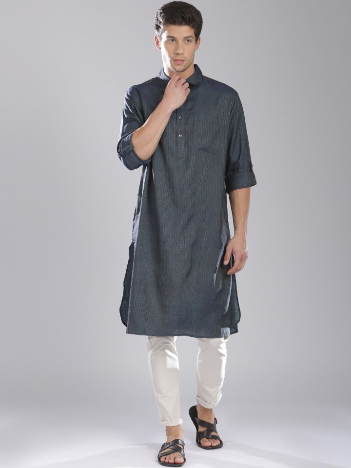 Buy Fabindia Men Teal Blue Pathani Kurta Kurtas for Men Myntra