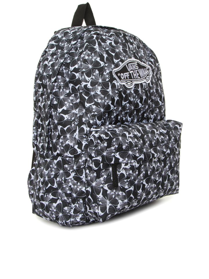 Vans Women Black Butterfly Print Realm Backpack