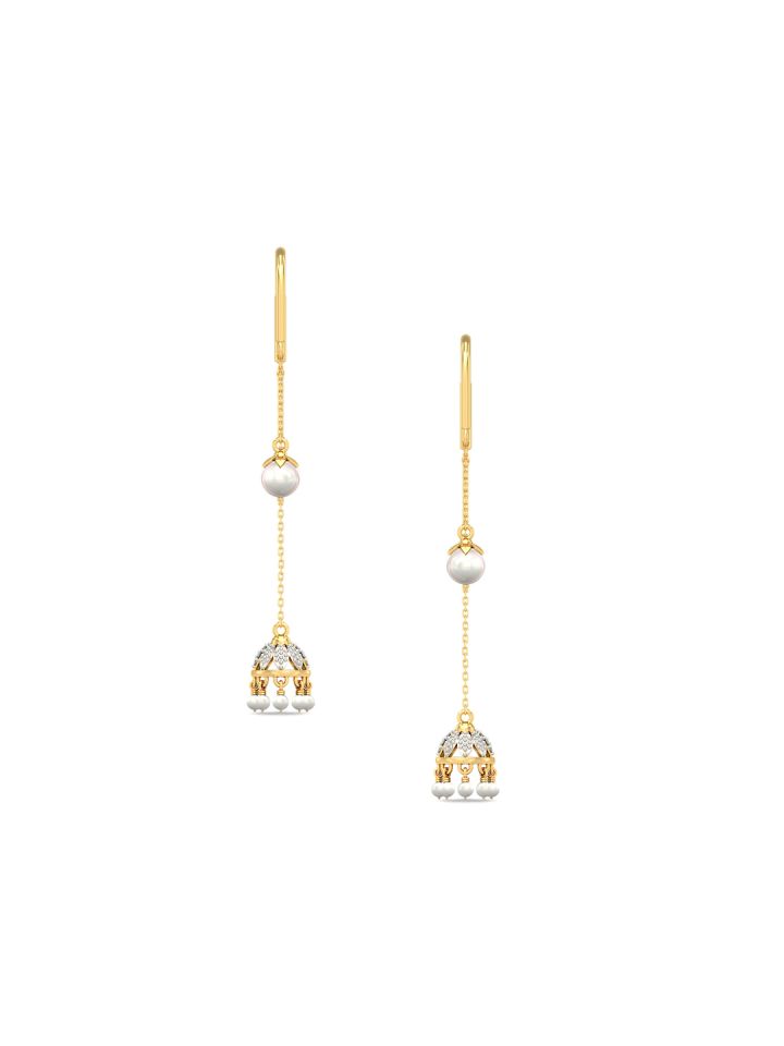 Blue stone top sui dhaga earrings