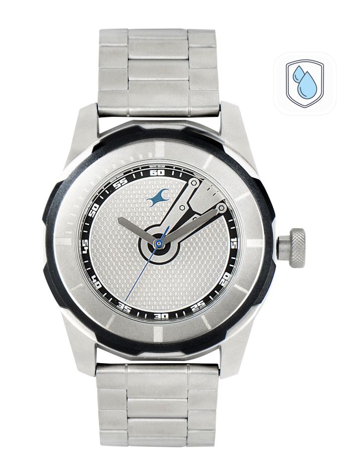 Fastrack Men Silver Toned Dial Watch 3099SM01