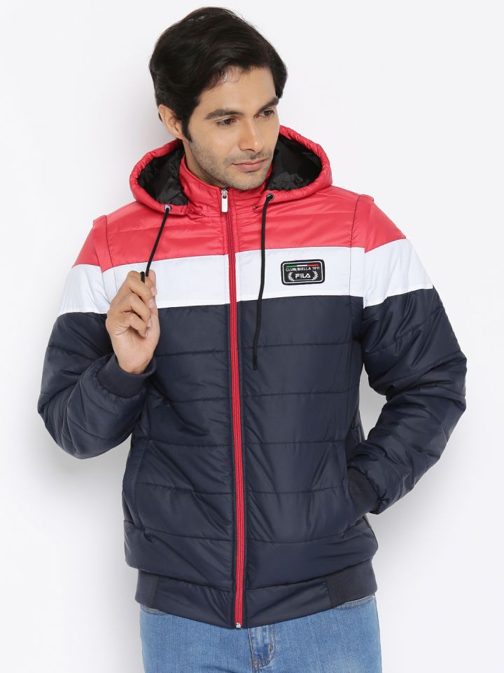 Fila blue puffer jacket deals
