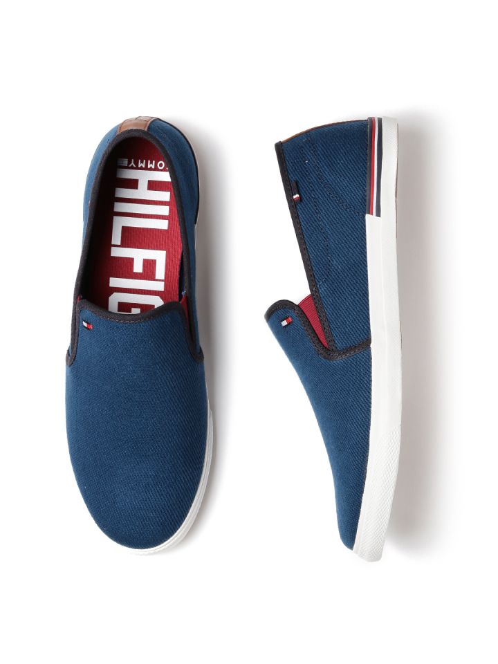 Tommy Hilfiger Men Blue Slip On Sneakers