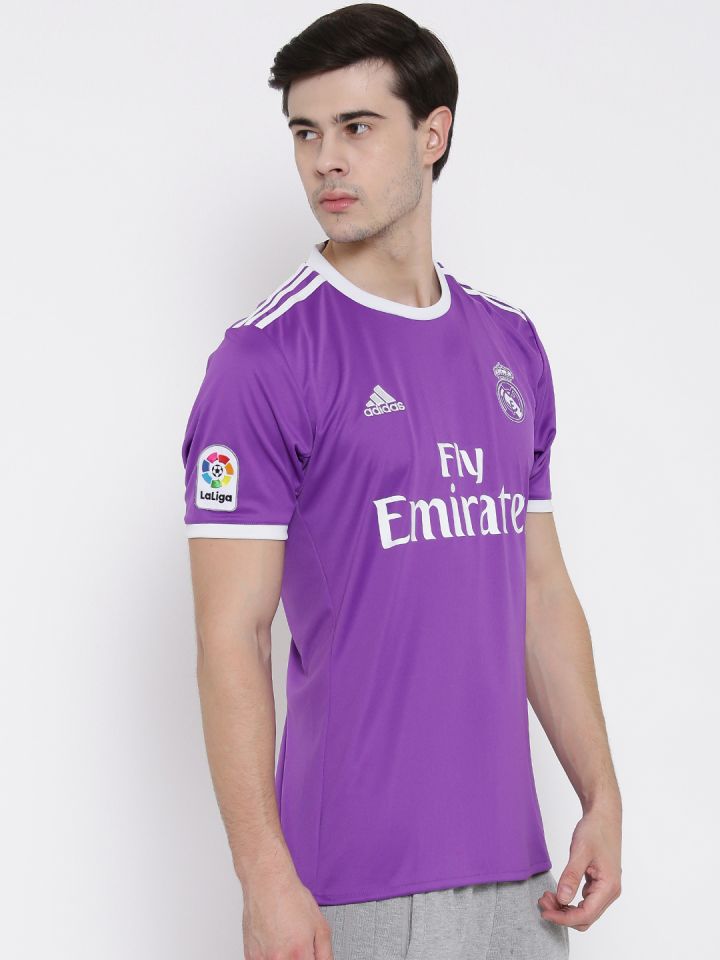 Buy ADIDAS Men Purple Real Madrid F.C. Printed Round Neck Jersey - Tshirts  for Men 1610547