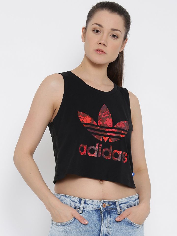 Adidas crop outlet top with jeans