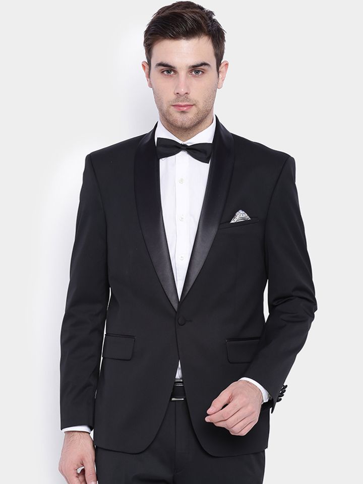 SUITLTD Black Regular Fit Single Breasted Blazer