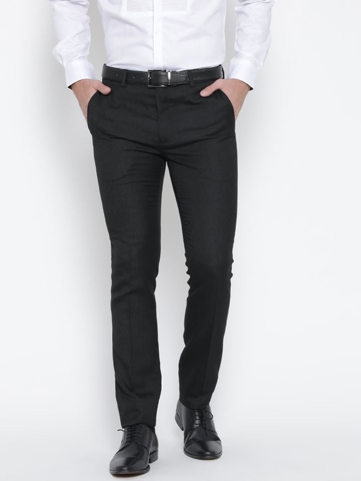 John Miller Mens Super Slim Formal Trousers OT2732Black38W x 36L   Amazonin Fashion