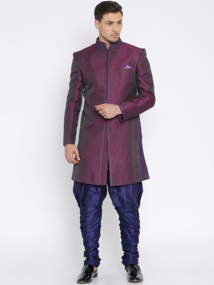 Buy Raymond Ethnix Magenta Purple Sherwani Sherwani for Men