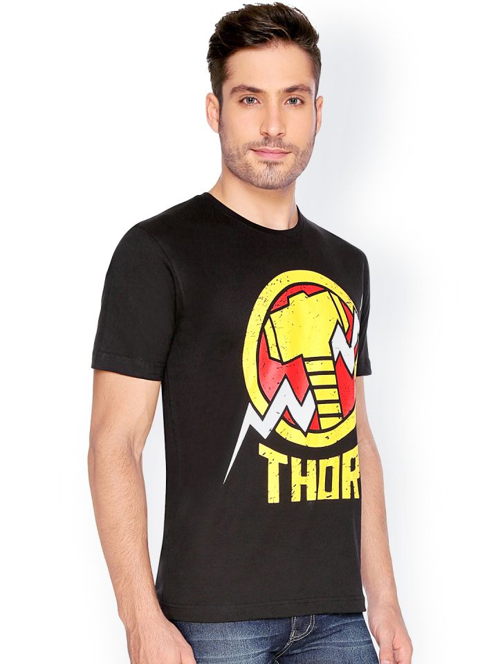 Buy The Souled Store Unisex Black Avengers Thor Printed Round Neck T Shirt Tshirts For Unisex 1619565 Myntra