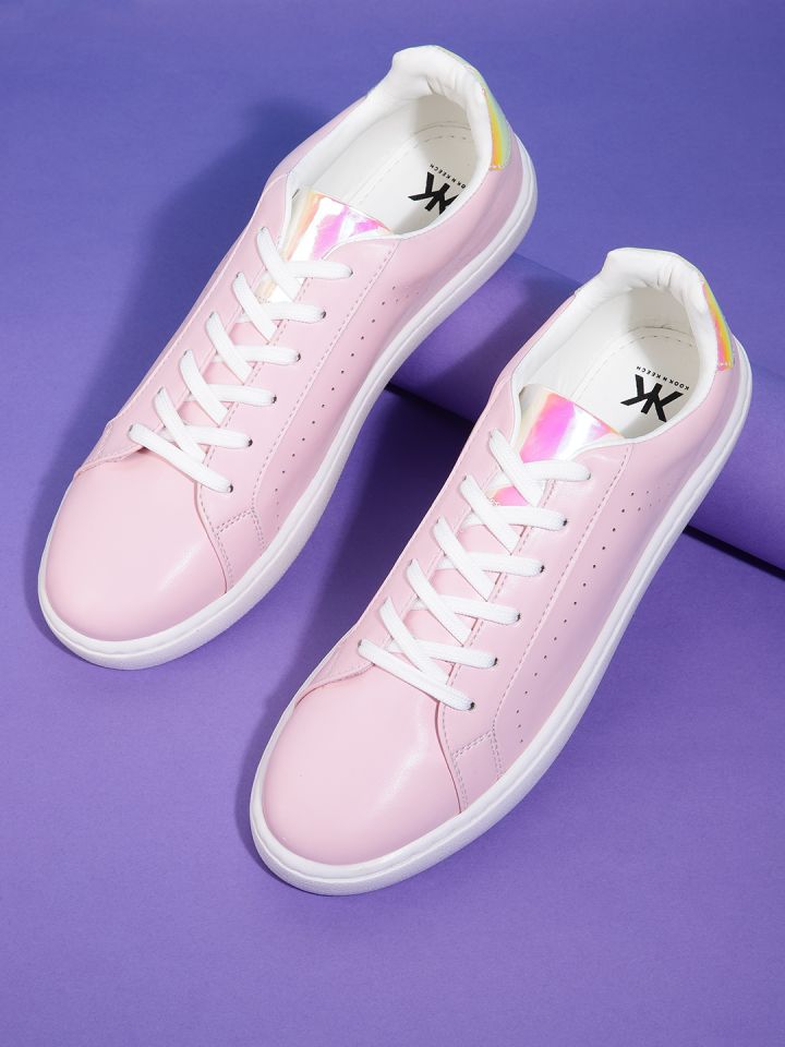 Pink perforated sneakers clearance