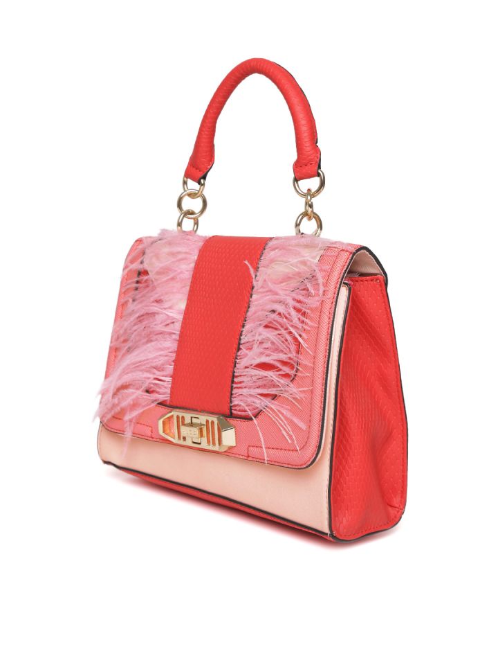 Buy Aldo Pink Red Colourblocked Textured Sling Bag Handbags