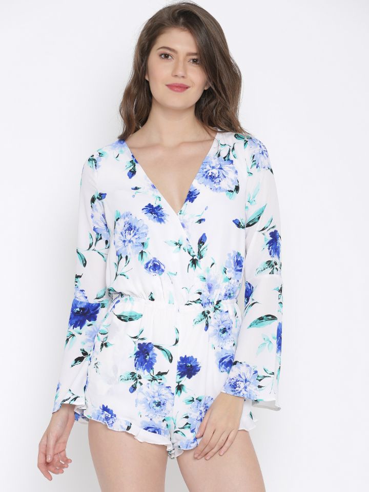 forever 21 blue romper
