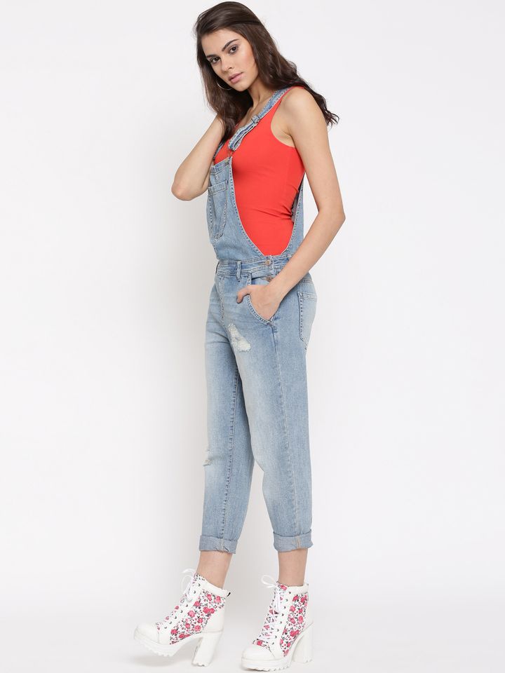Buy FOREVER 21 Blue Washed Distressed 