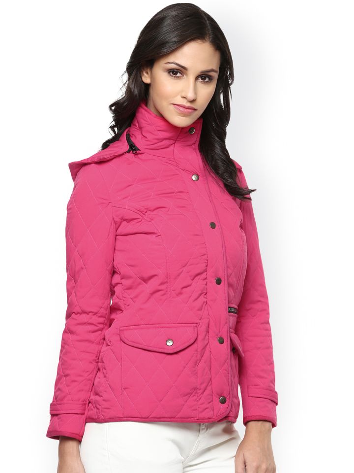 Buy The Vanca Pink Quilted Jacket Jackets for Women 1623156