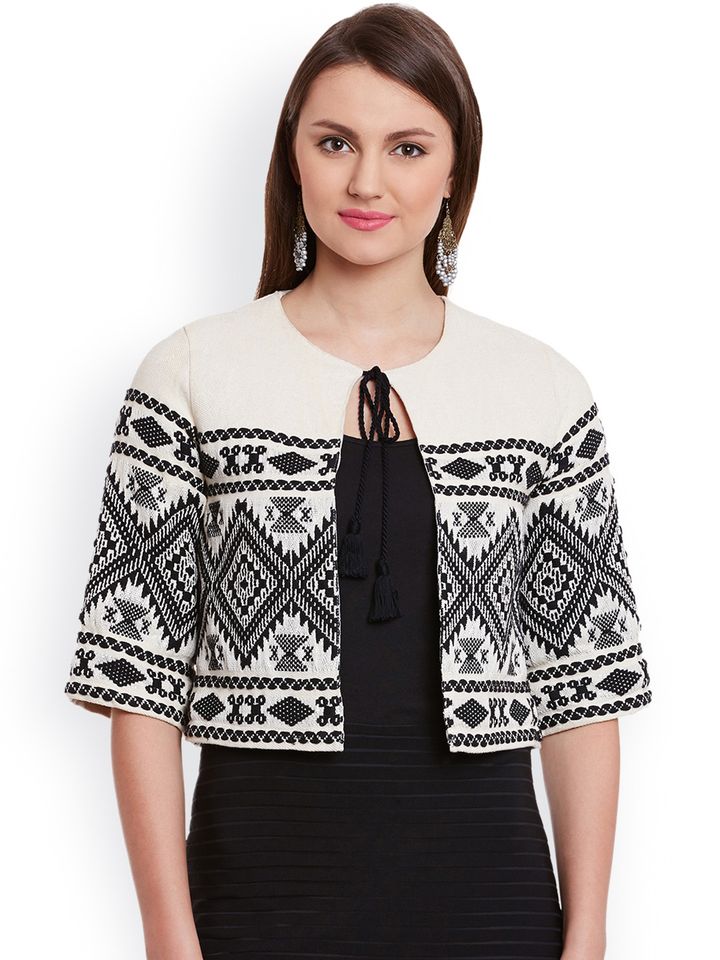 embroidered cape jacket