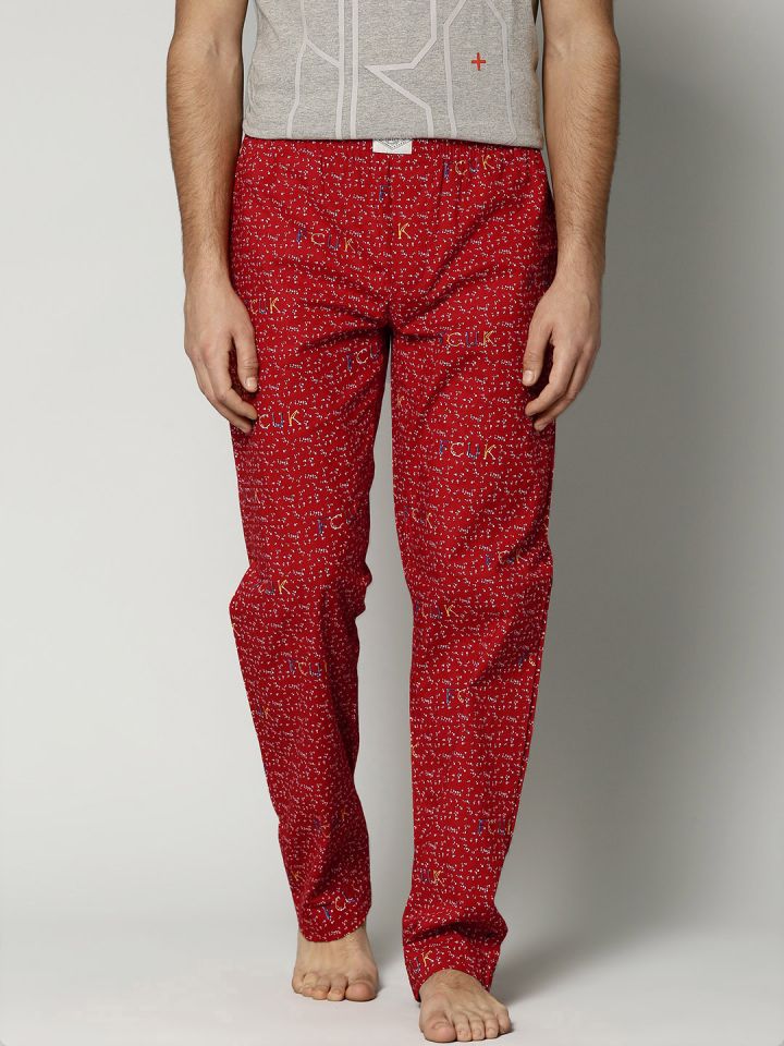 FCUK Red Printed Pyjamas FPA01
