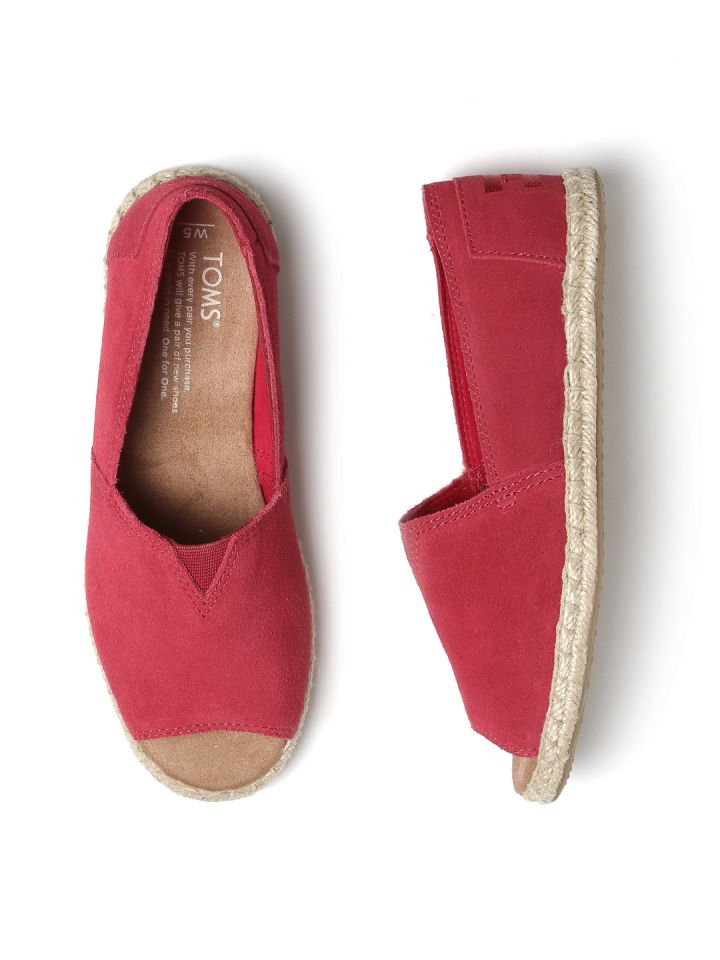 Toms peep toe flats online