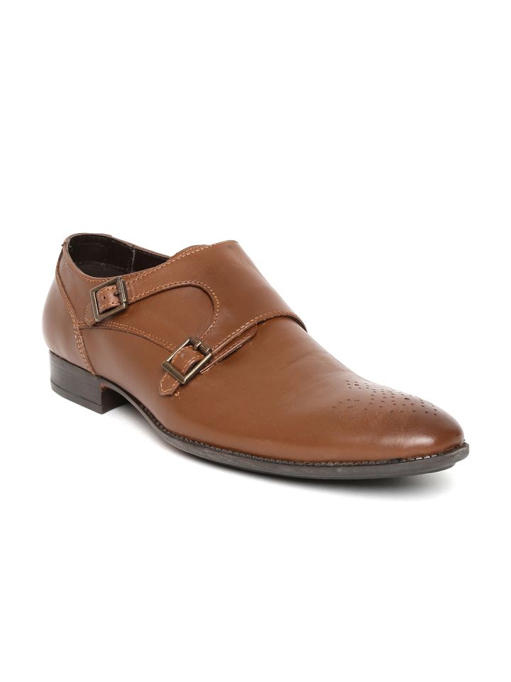 Buy Bata Men Brown Leather Monks Formal Shoes for Men 1629848