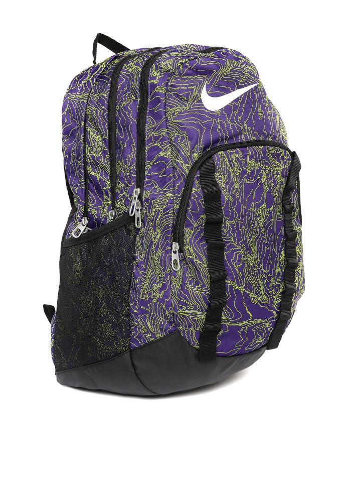 Purple and green nike backpack online