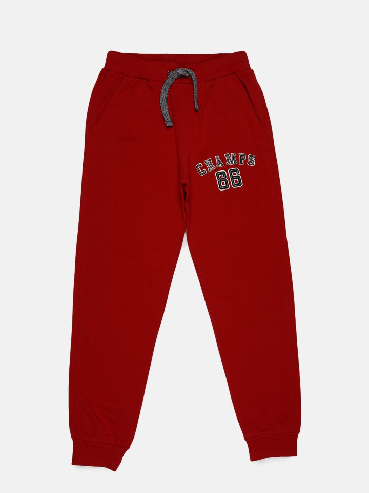Buy Indian Terrain Boys Red Track Pants Track Pants for Boys