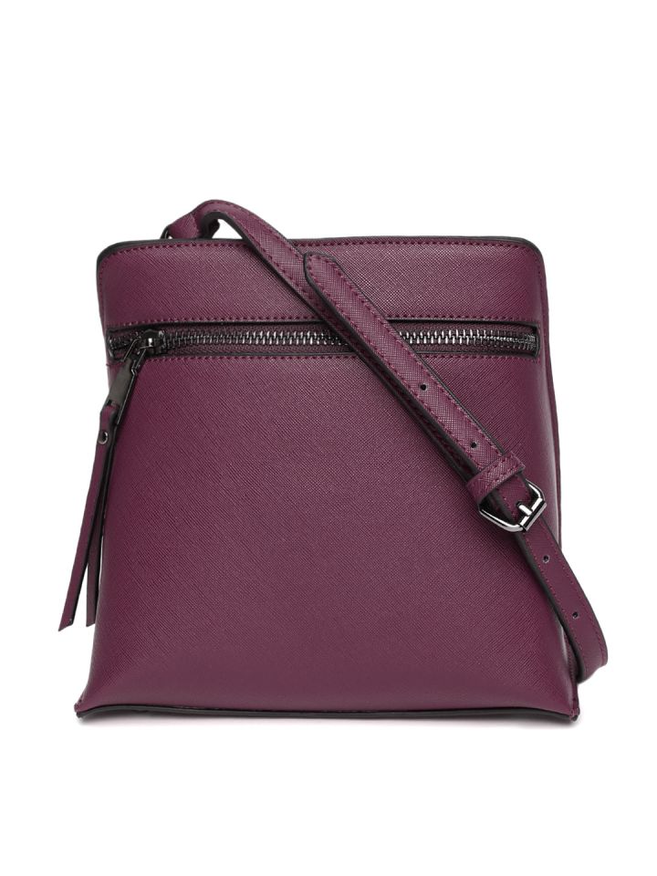 Buy DressBerry Burgundy Sling Bag Handbags for Women 1632077