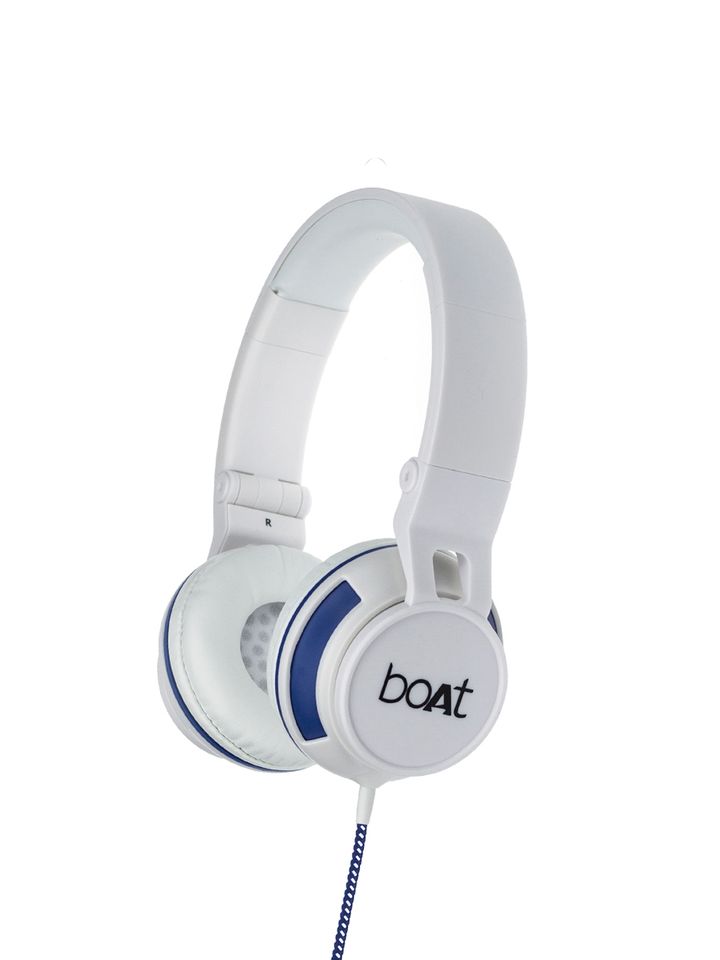 Headset Boat Bassheads 600 BoAt Unisex White Blue BassHeads 600 On