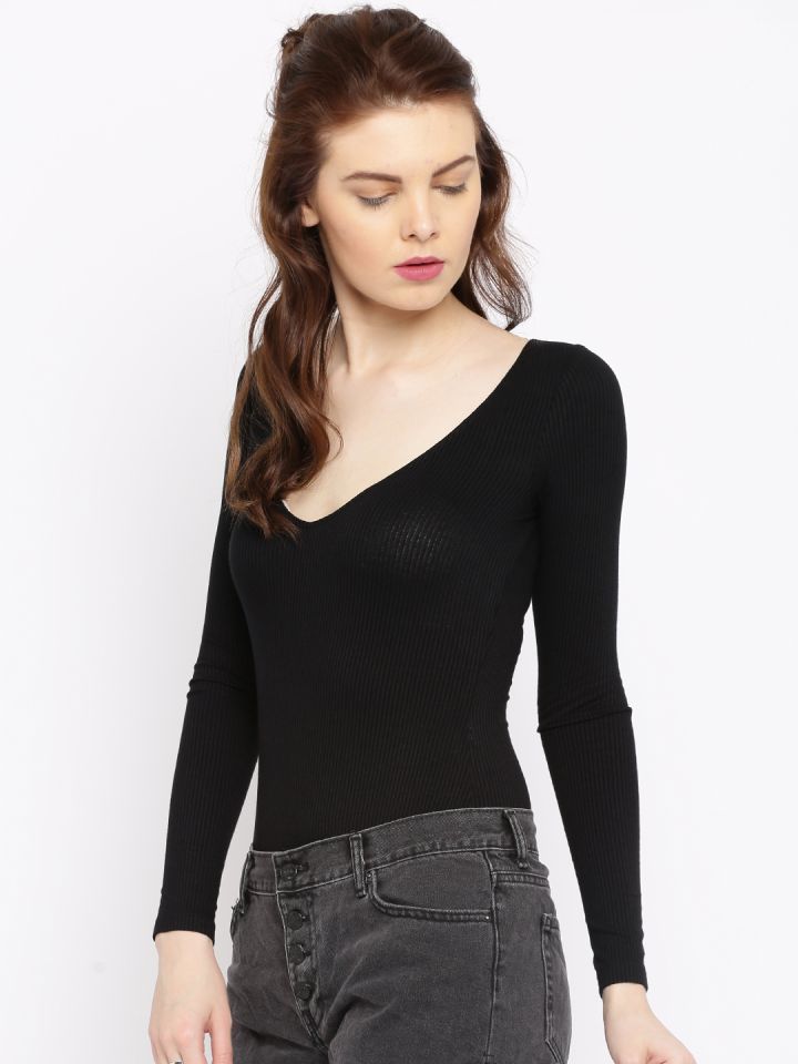 Forever 21 black bodysuit top