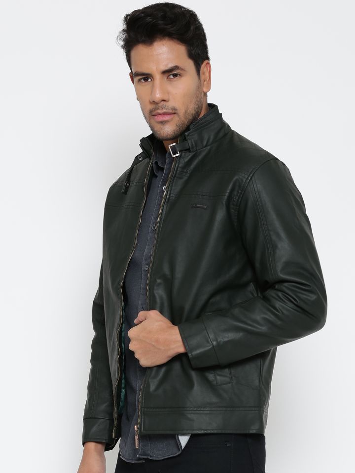Myntra leather jackets for mens online