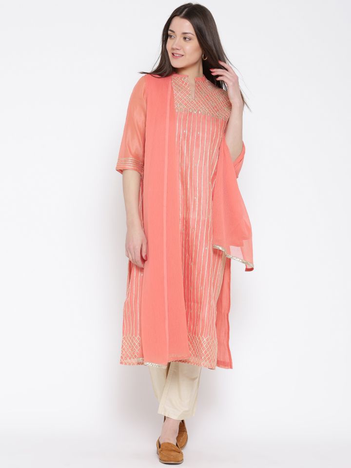 gota patti suit myntra