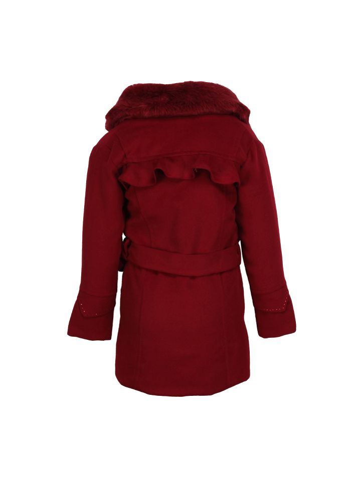 Buy CUTECUMBER Girls Maroon Double Breasted Jacket Jackets for