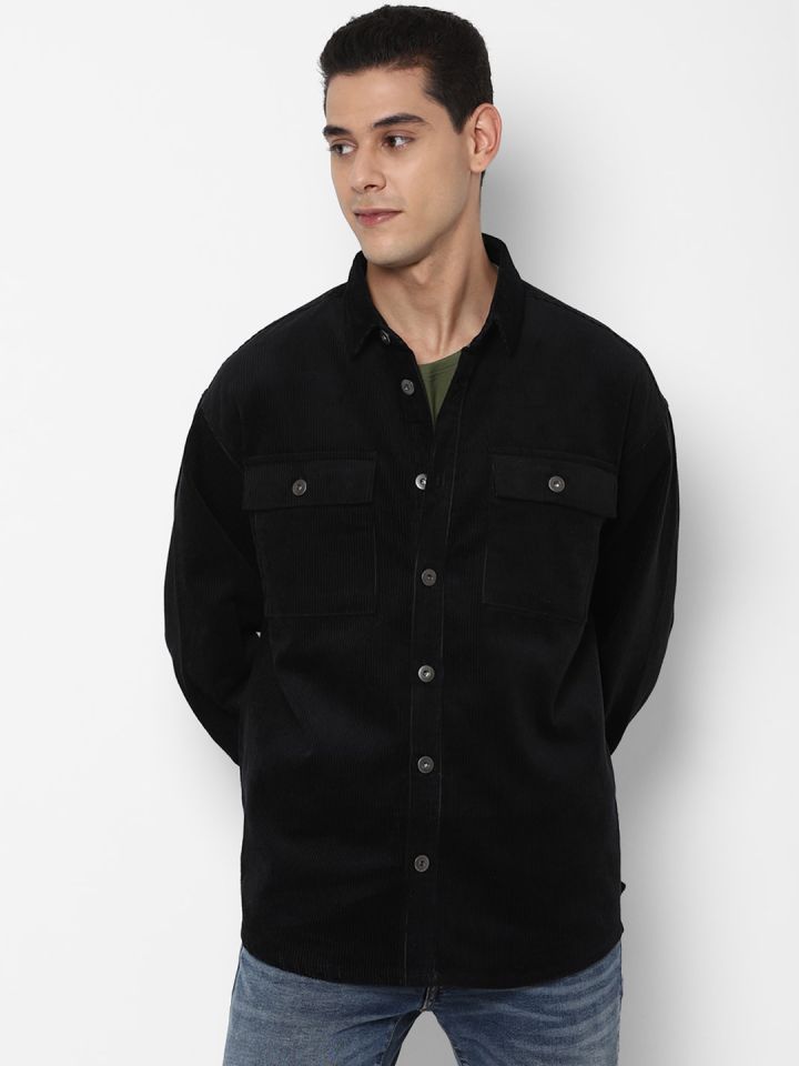 Black denim jacket store forever 21 mens