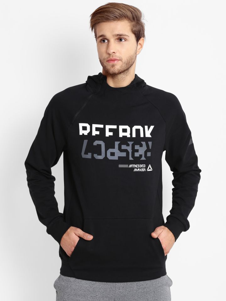reebok full sleeve printed men's sweatshirt