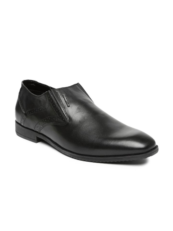 Provogue black formal shoes discount