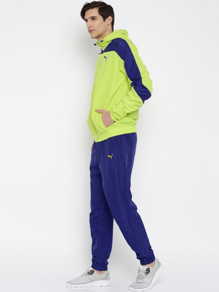 Puma Fluorescent Green Navy Tracksuit