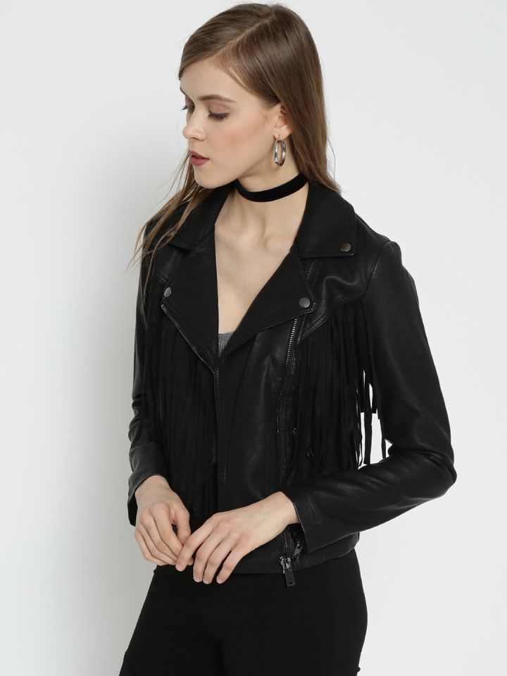 Black fringe shop jacket forever 21