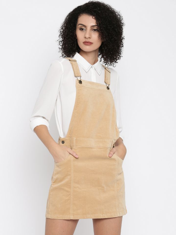 Beige dungaree dress 2025