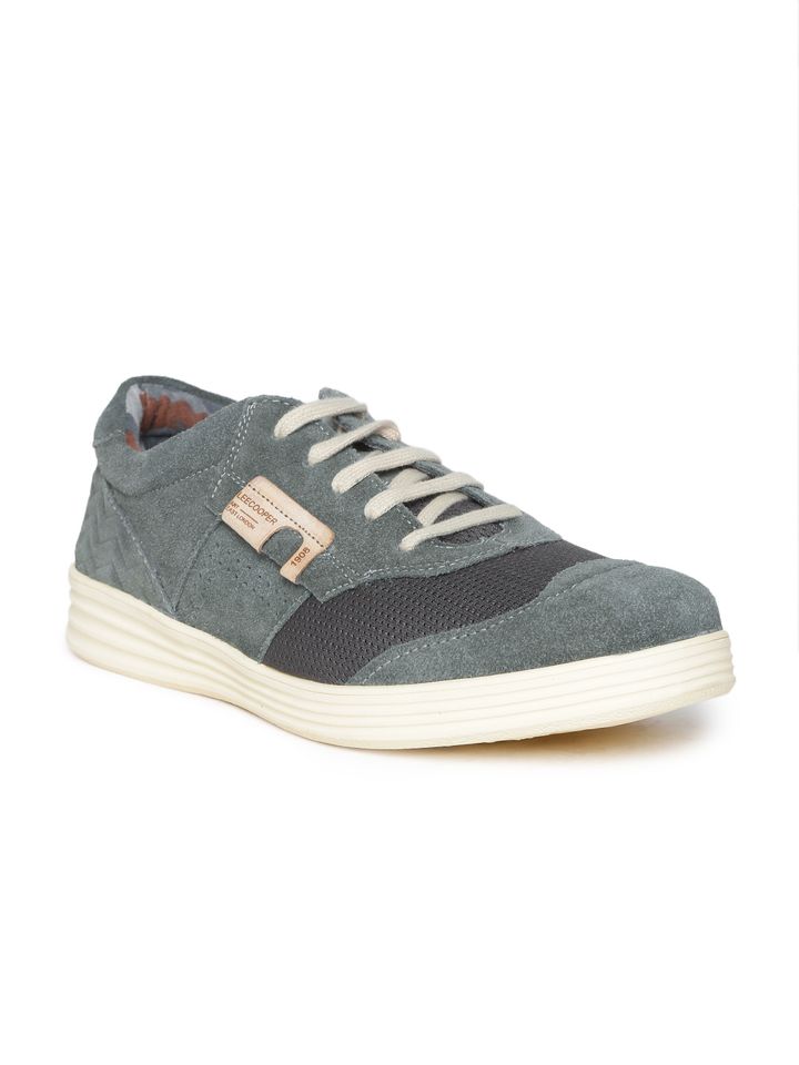 Buy Lee Cooper Men Grey Solid Suede 