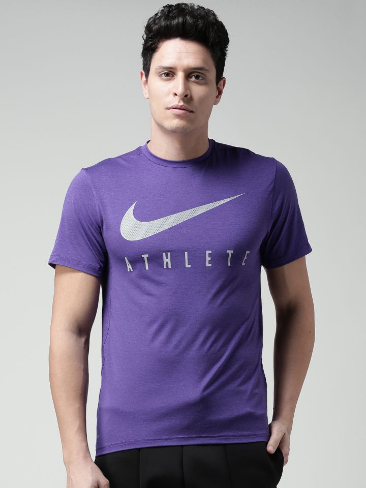 purple nike t shirt mens