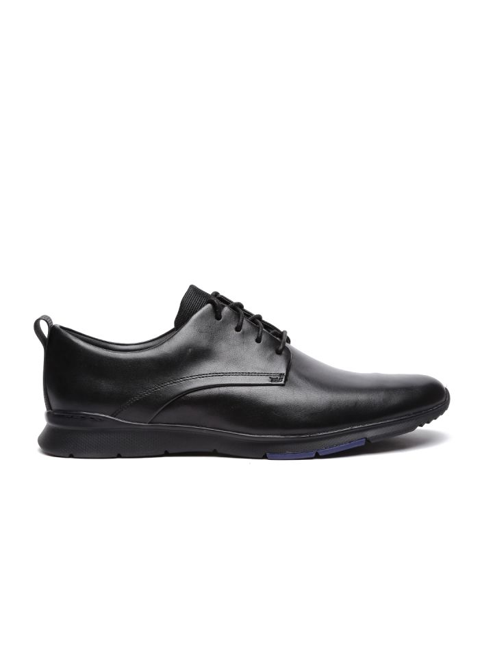 Clarks Men Black Leather Formal Derby Shoes