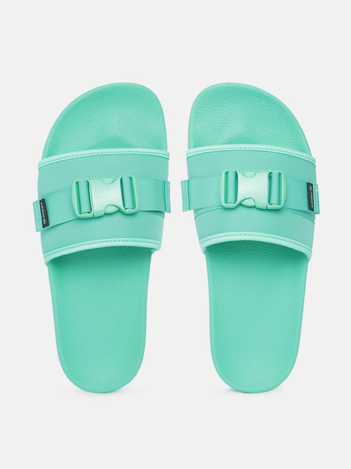 Womens adidas hotsell slides mint green