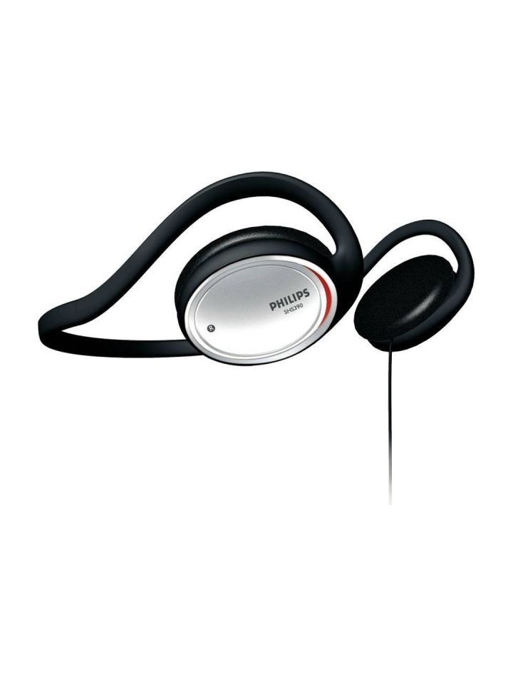 Philips Black Silver Toned Wired Headphones SHS3910 98