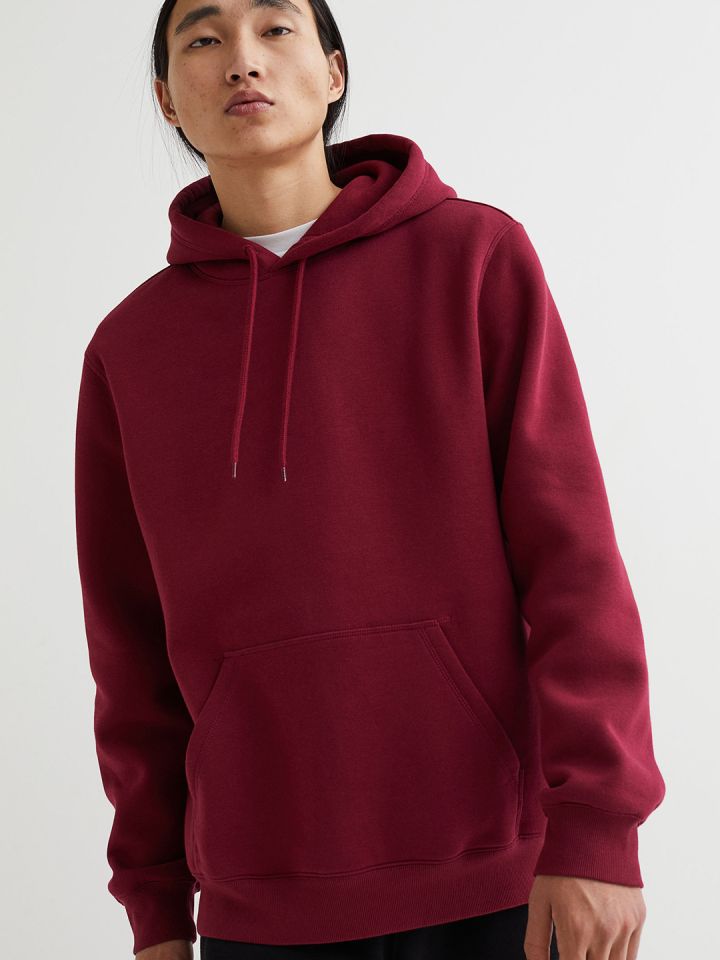 Mens dark hotsell red hoodie