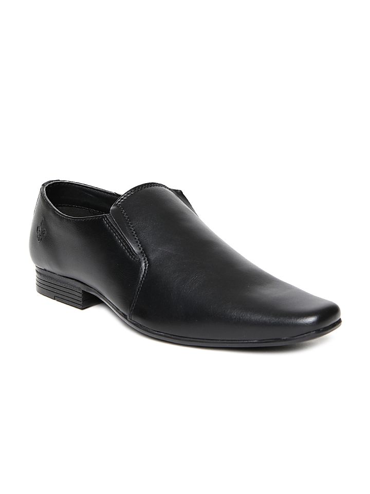 Buy Bond Street By Red Tape Men Black Formal Slip Ons Formal