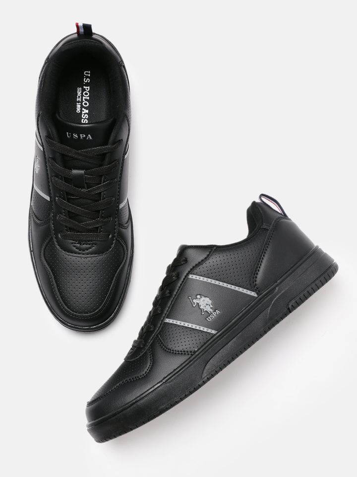 Buy U S Polo Assn Men Black PU Sneakers Casual Shoes for Men