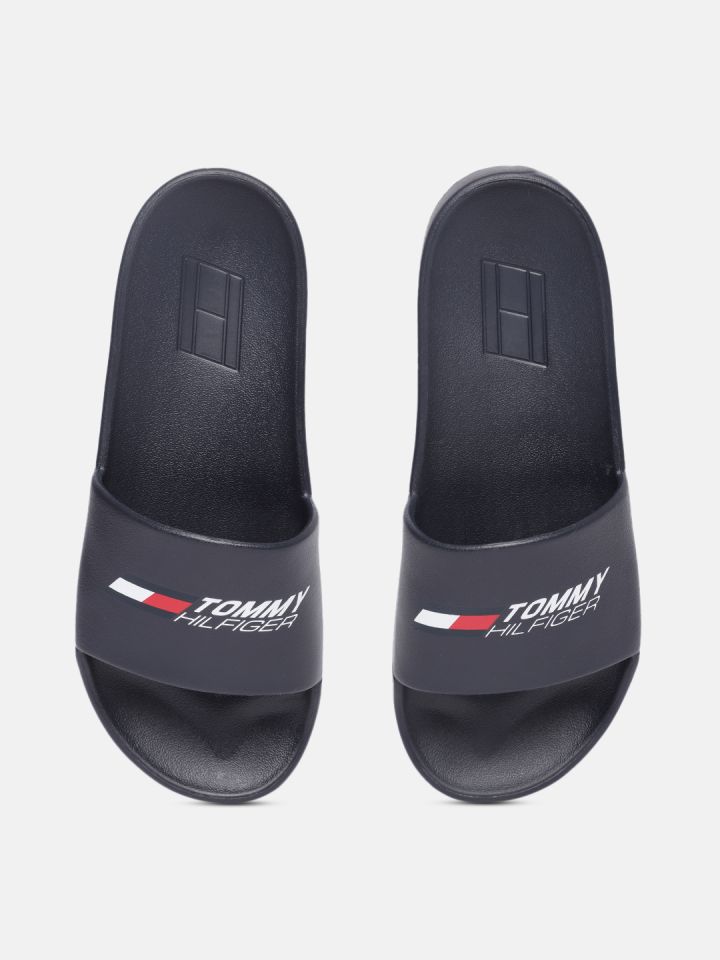 Grey tommy shop hilfiger sliders