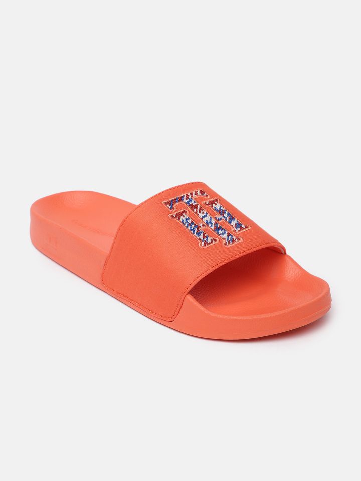 Tommy hilfiger orange sliders shop