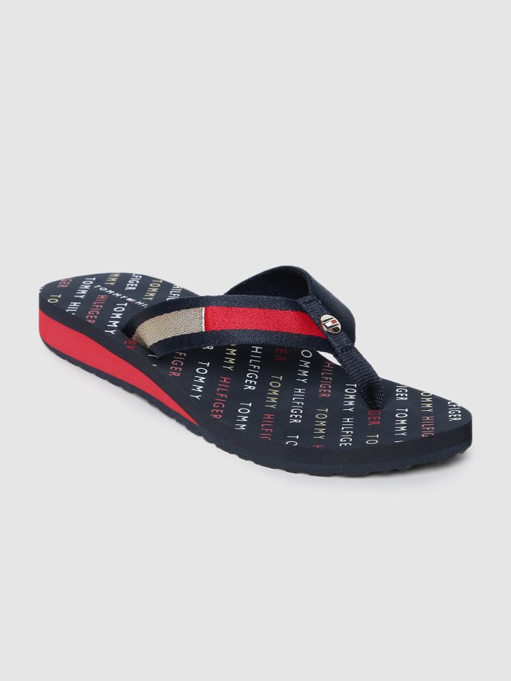 Tommy hilfiger navy blue flip flops store