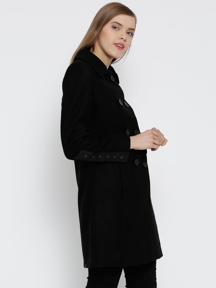 Buy Monte Carlo Black Overcoat - Coats for Women 1667895 | Myntra